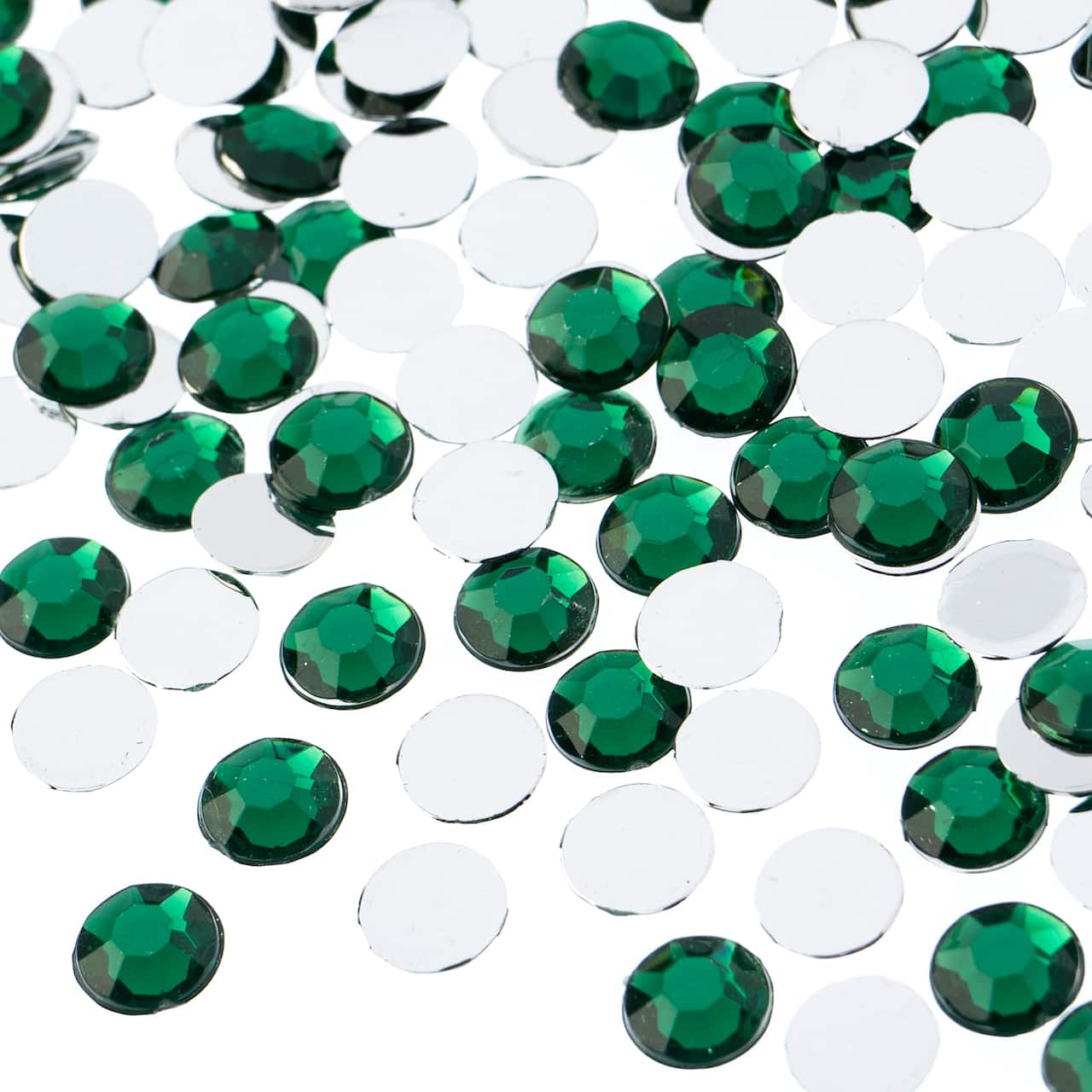 John Bead 8mm Acrylic Round Flat Back Rhinestones, 1,000ct.